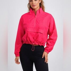 Vibrant Pink Half-Zip Pullover